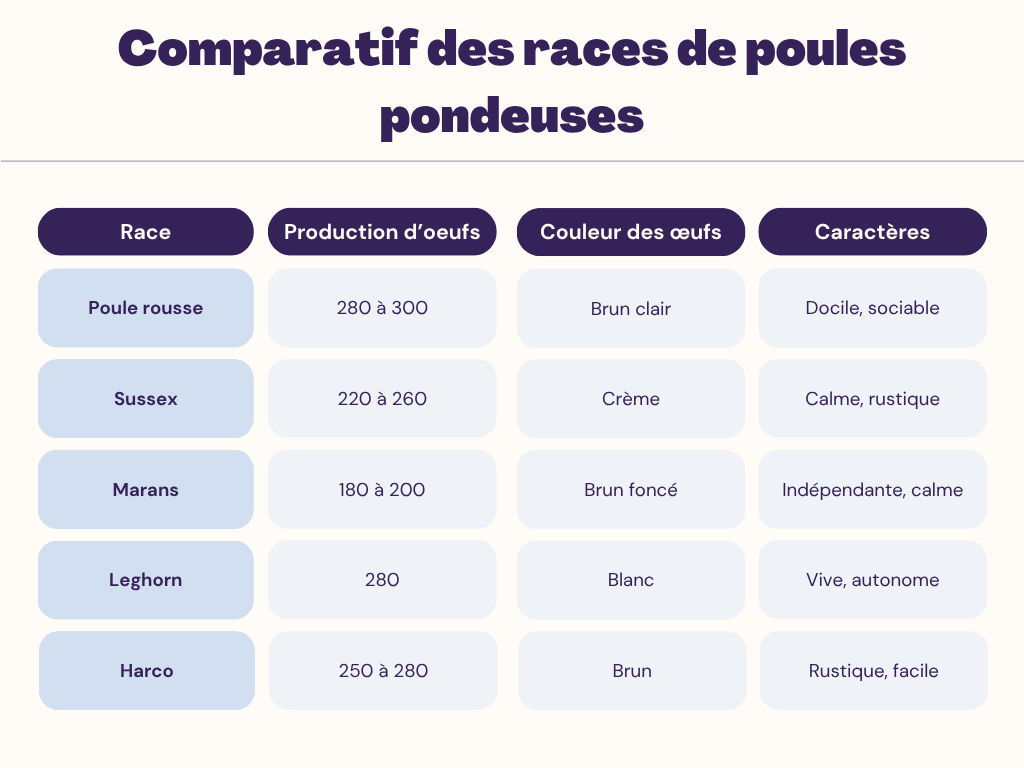 races poules pondeuses