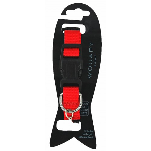 Wouapy Collier Basic Line pour Grand Chat - Rouge