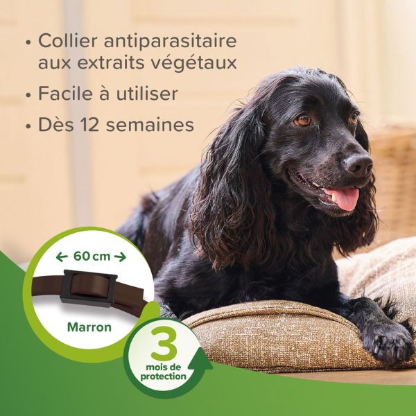 Beaphar "Vetopure" Collier Répulsif Antiparasitaire pour Chien - Marron