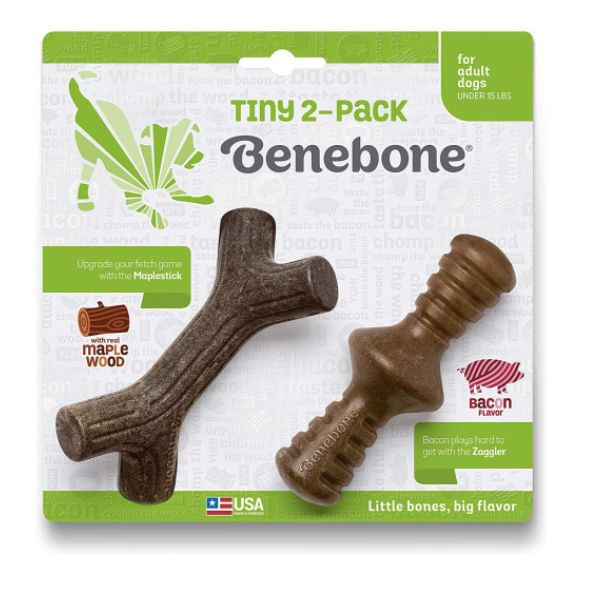 Benebone Tiny 2 Pack au Bacon et au Bois d'Erabl