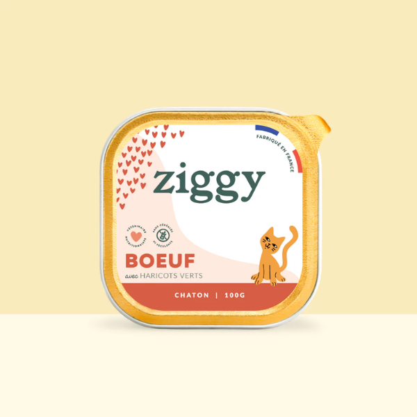 Ziggy Pâtée Chaton Boeuf - 4 x 100 g 