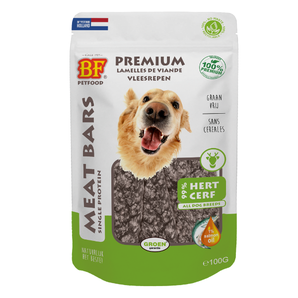 BF Petfood Lamelles Viande Cerf pour Chien - 100 g