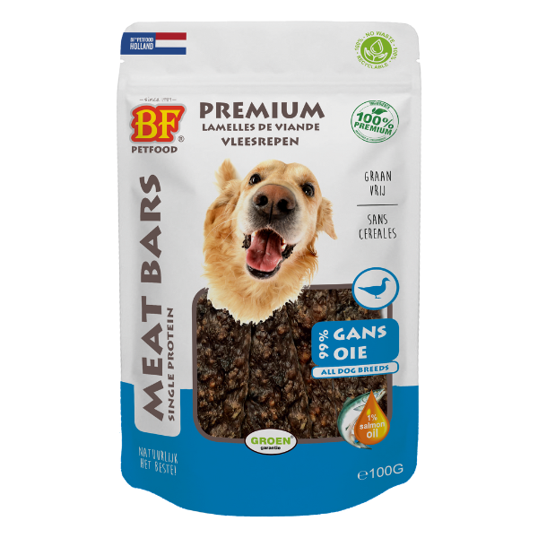 BF Petfood Lamelles Viande Oie pour Chien - 100 g