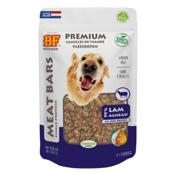 BF Petfood Lamelles Viande Agneau pour Chien - 100 g