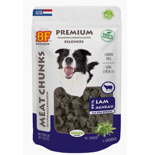 BF Petfood Friandises Croustillantes Agneau pour Chien - 100 g