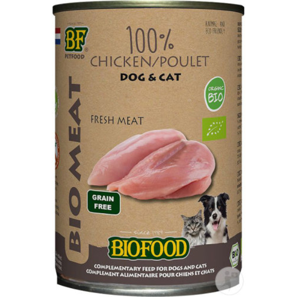 BF Petfood Menu BIO Poulet pour Chat & Chien - 400 g