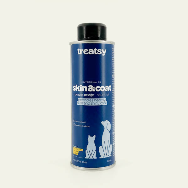 Treatsy Huile Nutritionnelle Peau & Pelage pour Chien & Chat - 250 ml 