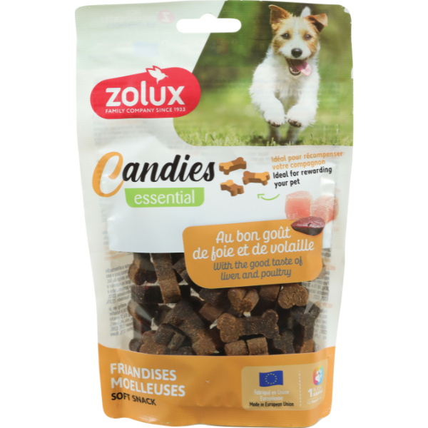 Zolux Candies Os Bi Goût pour Chien au Foie de Volaille - 150 g (