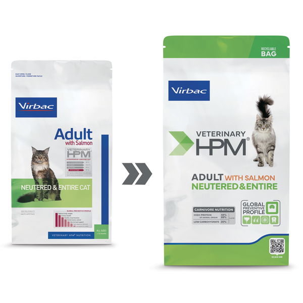 Veterinary HPM Cat Adult Neutered & Entire Saumon