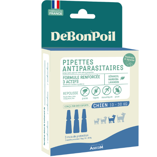ActiPlant'3 Insectifuge Antiparasitaire pour Chien BIO - 3 pipettes 