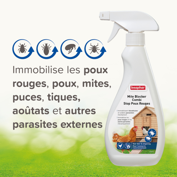 Beaphar Spray Stop Poux Rouges - 500 ml