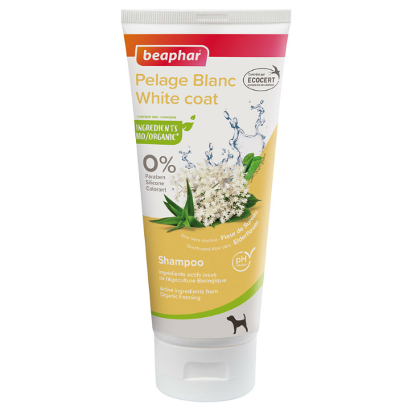 Beaphar Shampoing Ecocert Pelage Blanc Chien - 200 ml
