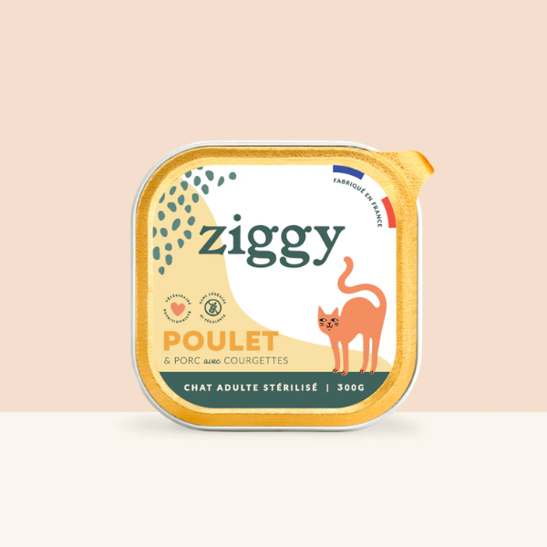 Ziggy Pâtée Chat Stérilisé au Poulet - 4 x 100 g