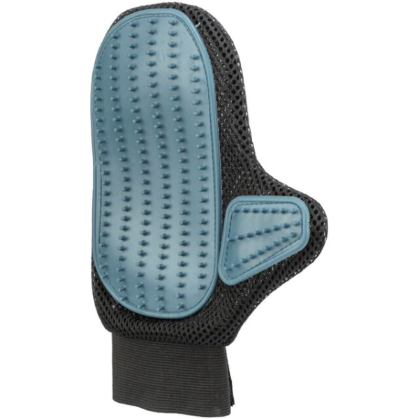 Trixie Gant Soin du Pelage - Gris Foncé / Bleu