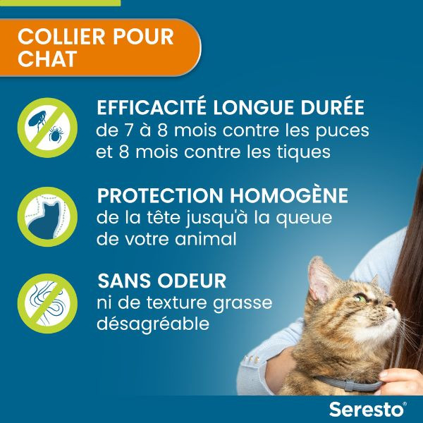 Seresto Anti-puce et Anti-tique pour Chat