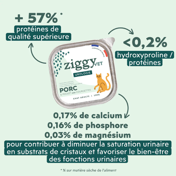 Ziggy Pâtée Urinaire Chat - 4 x 100 g