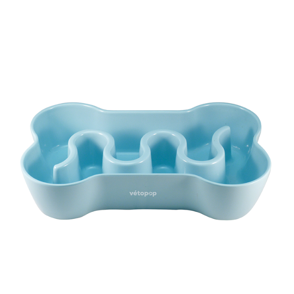 Vétopop Gamelle Anti-glouton Chien - Bleu