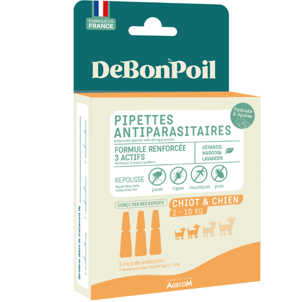 ActiPlant'3 Insectifuge Antiparasitaire pour Chien BIO - 3 pipettes 