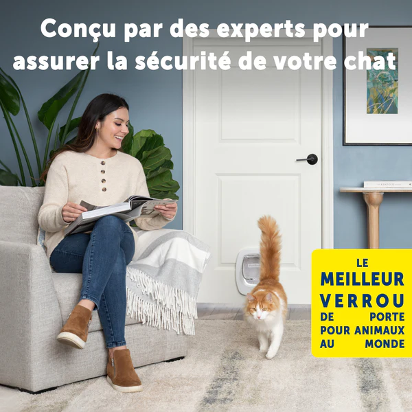 PetSafe - Chatière Grands Chats 4 Positions - Blanc