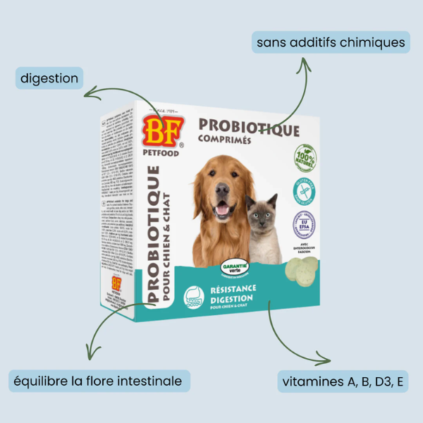 BF Petfood Probiotique Digestion pour Chien & Chat - 100 pièces