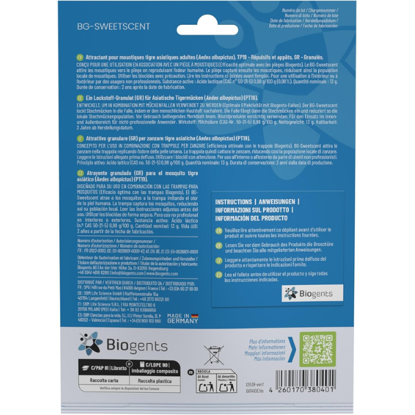 Biogents Recharge BG-Sweetscent - 2 Mois