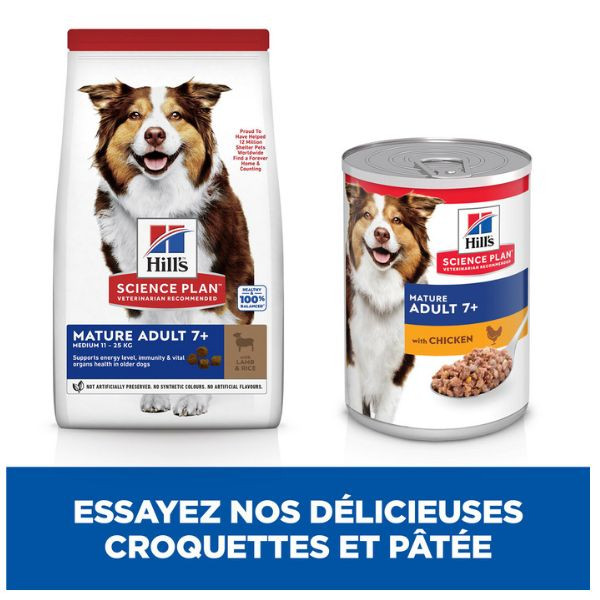 Hill's Science Plan Canine Mature Adult 7+ Médium Agneau & Riz - 14 kg