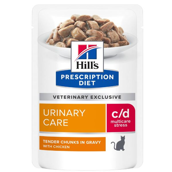 Hill's Prescription Diet Feline c/d Urinary Stress Poulet - 12 x 85 gr