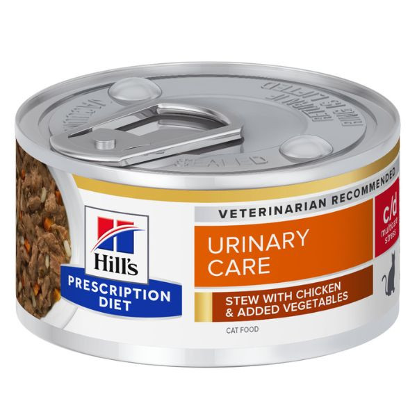 Hill's Feline c/d Urinary Stress Mijoté au Poulet et aux Légumes - 24 x 82 gr