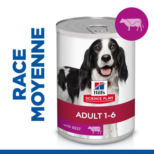 Hill's Science Plan Canine Adult Santé & Forme Boeuf - 12 x 370 gr