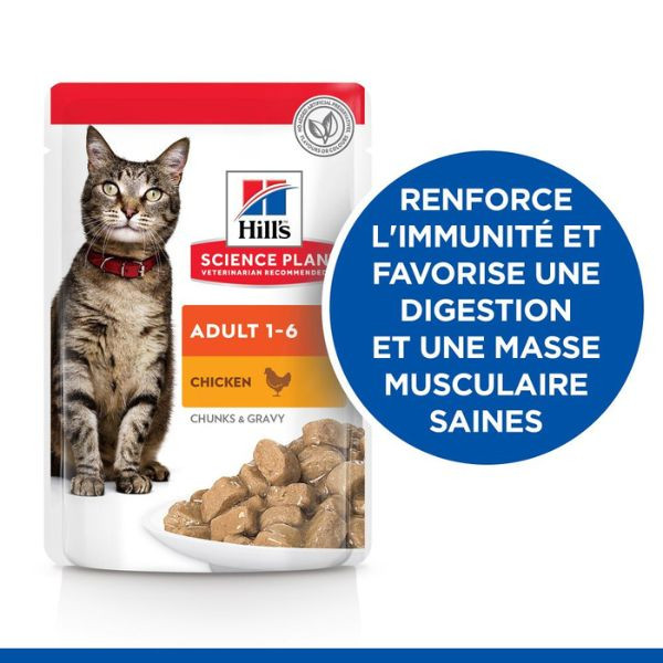 Hill's Science Plan Feline Adult Pack Mixte Poulet Bœuf Poisson - 12 x 85 g