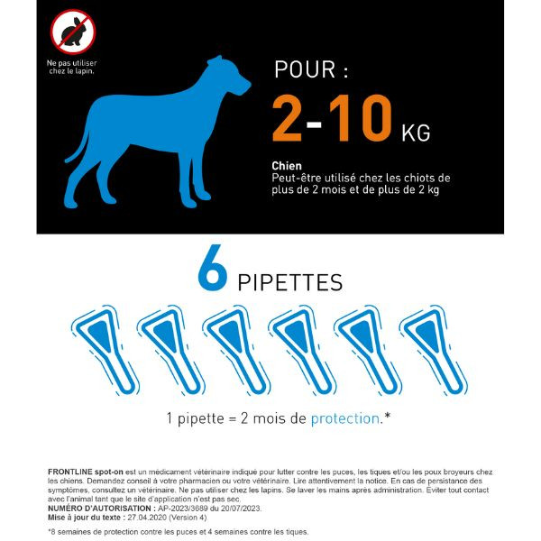 Frontline Spot-On S Chien (2-10 kg)