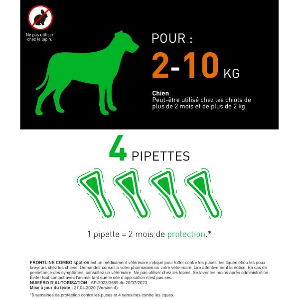 Frontline Combo S Chien (2-10 kg)