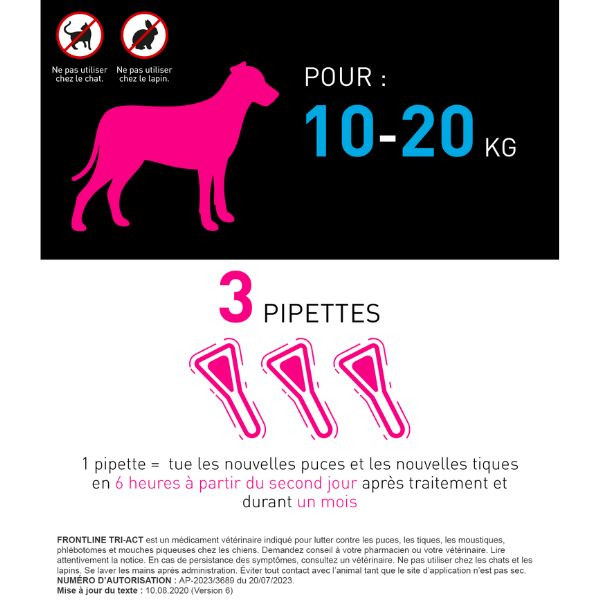 Frontline Tri-Act M Chien Moyen (10-20 kg)