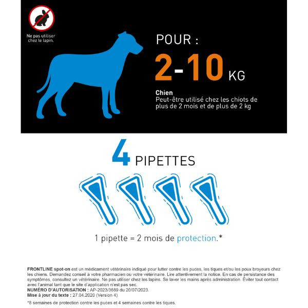 Frontline Spot-On S Chien (2-10 kg)