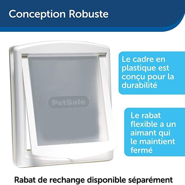 PetSafe - Porte 2 Positions pour Chien - Blanc