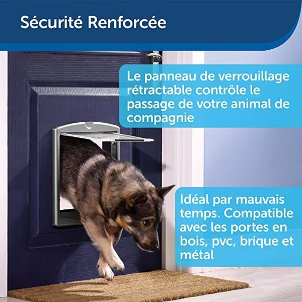 PetSafe - Porte 2 Positions pour Chien - Blanc