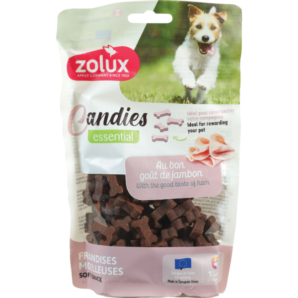 Zolux Candies Mini Os Jambon pour chien au Jambon - 150 g