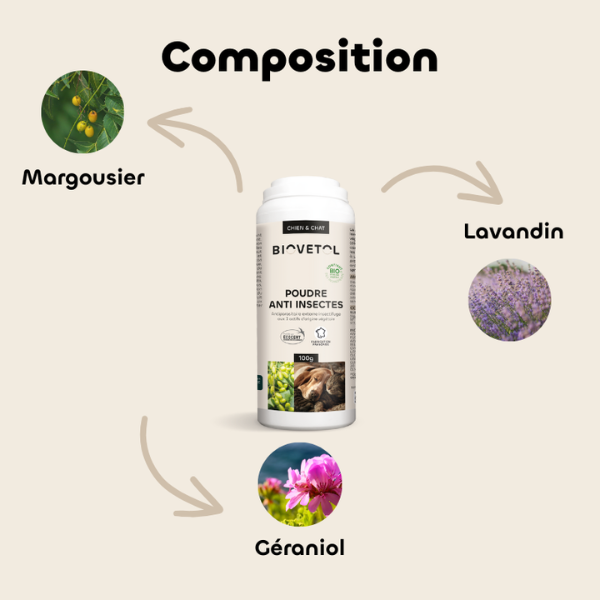 Biovetol Poudre Anti-insectes Bio - 100 g