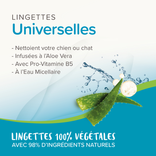 Beaphar lingettes végétales Universal Hygiene - x30