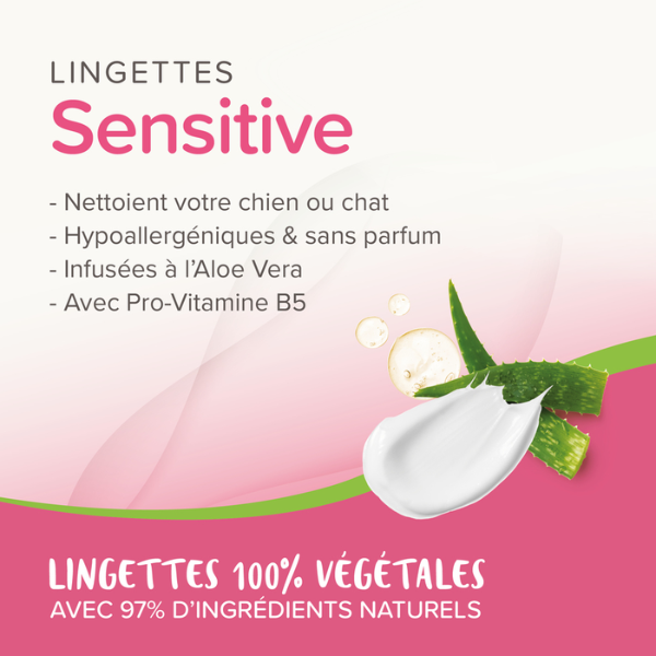 Beaphar lingettes végétales Sensitive - x30