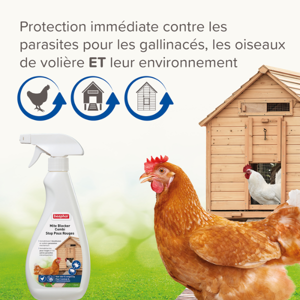 Beaphar Spray Stop Poux Rouges - 500 ml