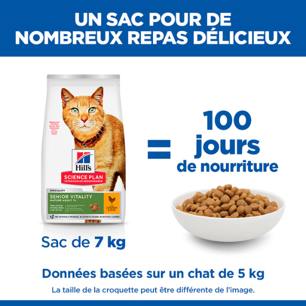 Hill's Science Plan Feline Adult 7+ Senior Vitality Poulet - 7 kg
