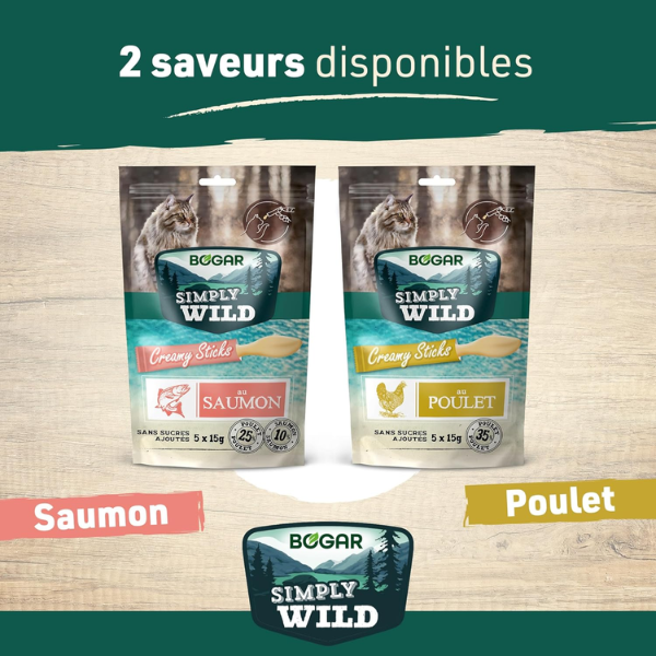 Simply Wild Creamy Sticks pour Chat 