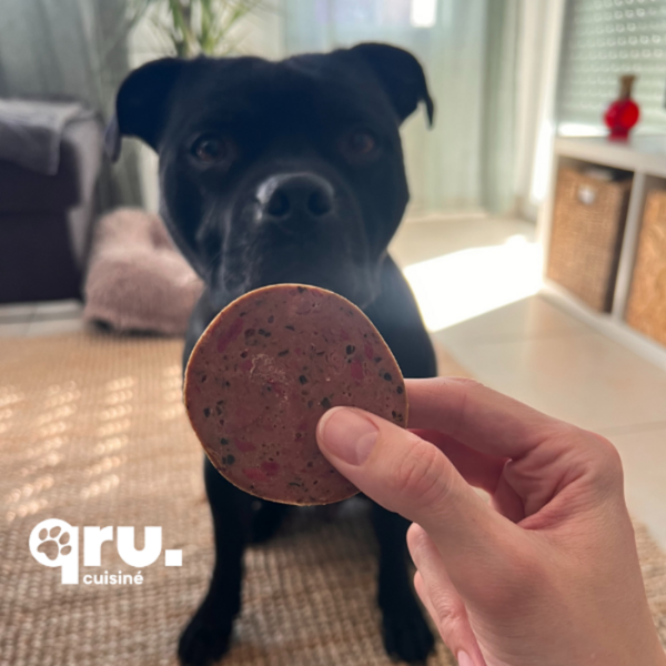 QRU Saucissons pour chien BARF Agneau 