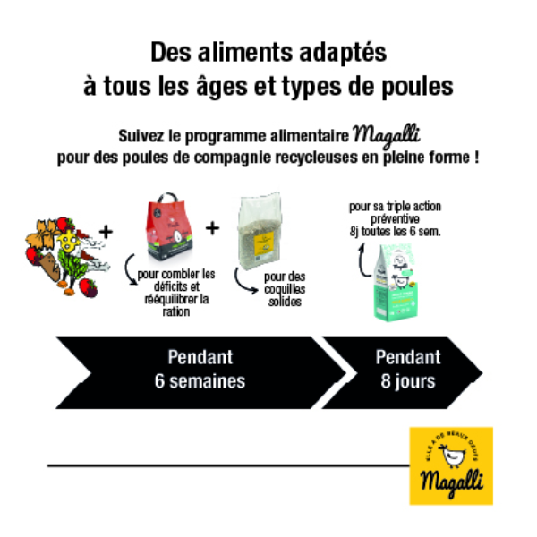 Magalli Coquilles marines enrichies en grit - 5 kg