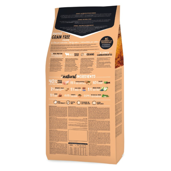  Ownat Prime Junior Agneau Sans Céréales