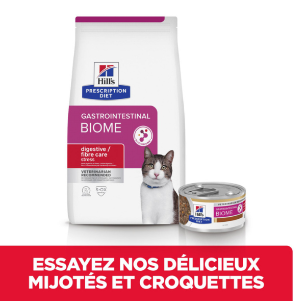 Hill's Prescription Diet Feline Gastrointestinal Biome Stress Mijotés Poulet & Légumes - 24 x 82 g