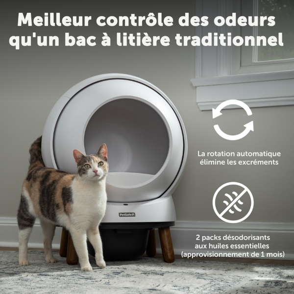 PetSafe Smartspin - Bac à Litière Autonettoyant Connecté