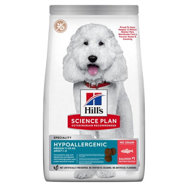 Hill's Science Plan Hypoallergenic Races Moyennes au Saumon - 14kg