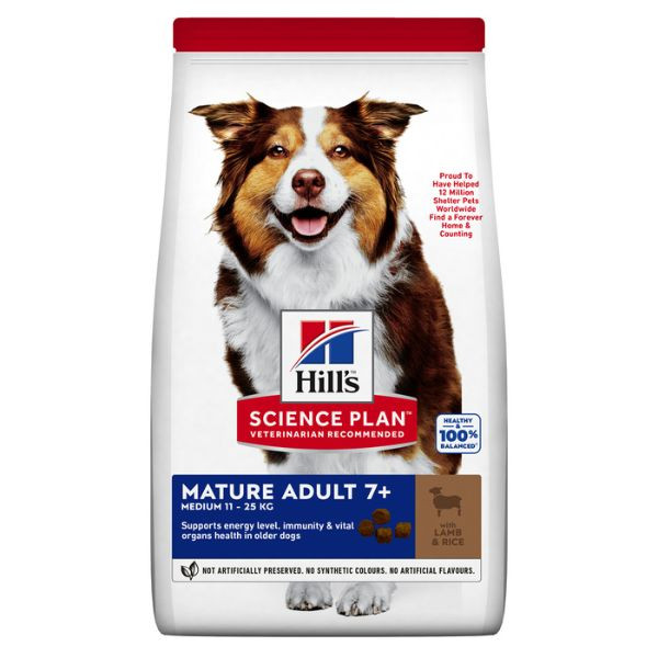 Hill's Science Plan Canine Mature Adult 7+ Médium Agneau & Riz - 14 kg